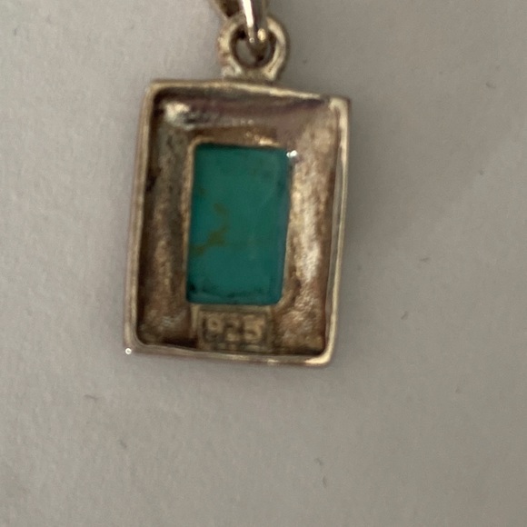 Sterling Silver and Turquoise Necklace and Earring Set - Picture 5 of 6